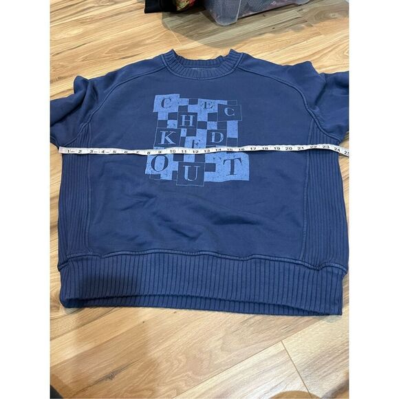 Aerie Down-To-Earth Crew Sweatshirt relaxed fit size XS - Picture 8 of 9